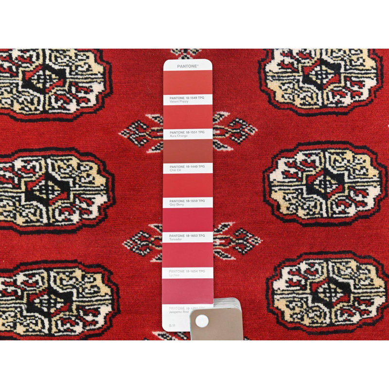 Vetra One-of-a-Kind Rectangle 4'0" X 6'3" New Age Area Rug in Red