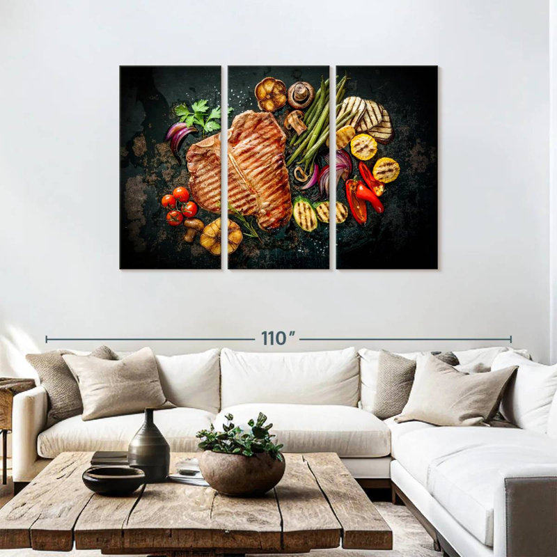 Steak With Vegetables, 48" H x 74" W