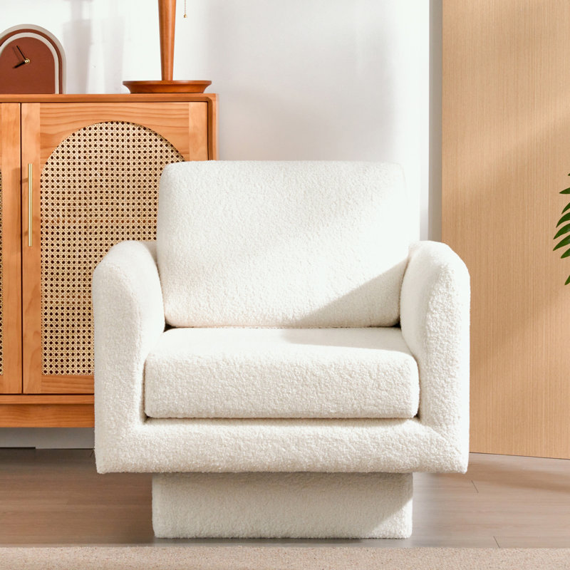 Fauteuil d'appoint pivotant à 360 °, Nounours crème