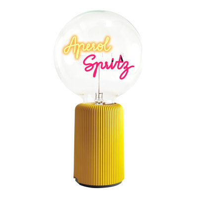 Bulb APEROL SPRITZ Amber/ Red with Base Table Lamp PORTABLE Pop Nomad