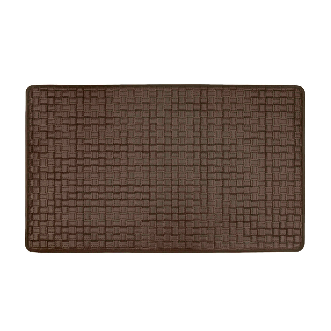 Modern Solid Color Water Resistant Anti-Fatigue Non-Skid Kitchen Mat Gracie Oaks 