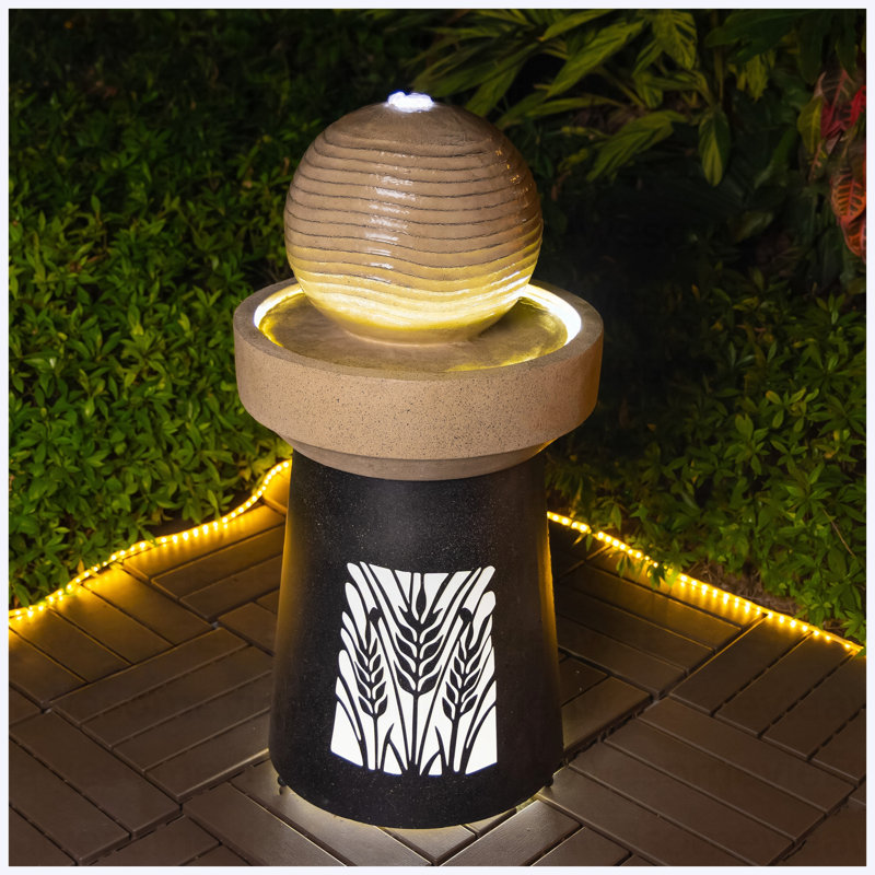Outdoor Garden Lantern Light With Warm LED Leaf Silhouette Decorative Landscape Lamp For Patio Yard Lawn Pathway Deck