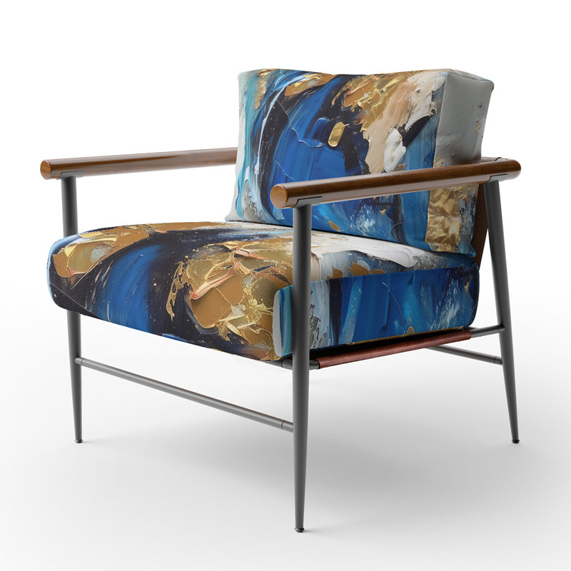 Fauteuil d'appoint Creel, Noir, noir, noir, noir