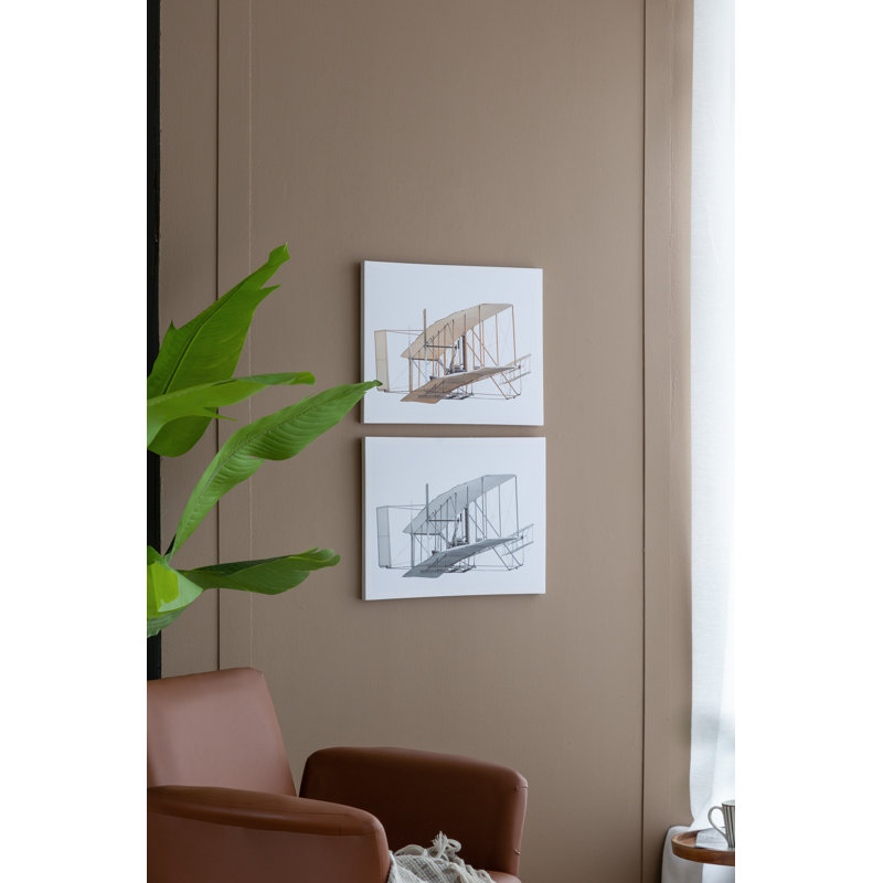 Large Rectangular Diptych Wall Art with Wooden Frame