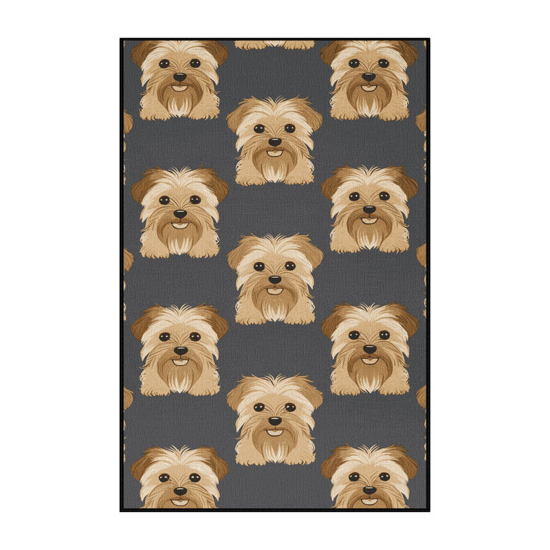 Tapis lavable pour chien terrier tibétain, Rectangulaire 2 pi x 3 pi