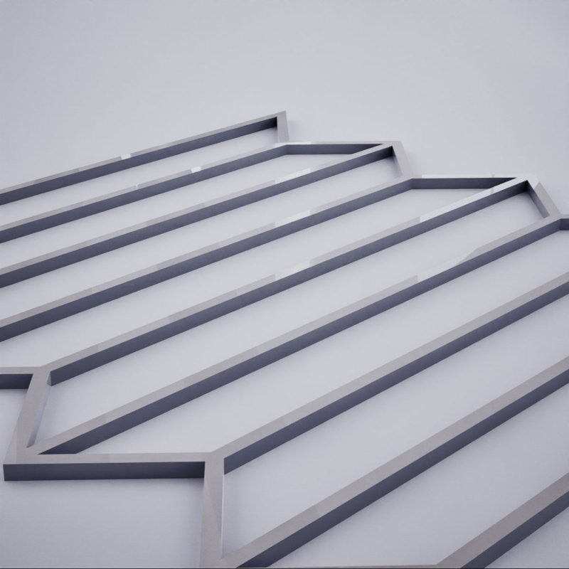 Panneaux muraux décoratifs en acrylique Conroe, très petit, l 7 3/8 po x H 7 3/8 po x T 1/8 po, gris, Gris