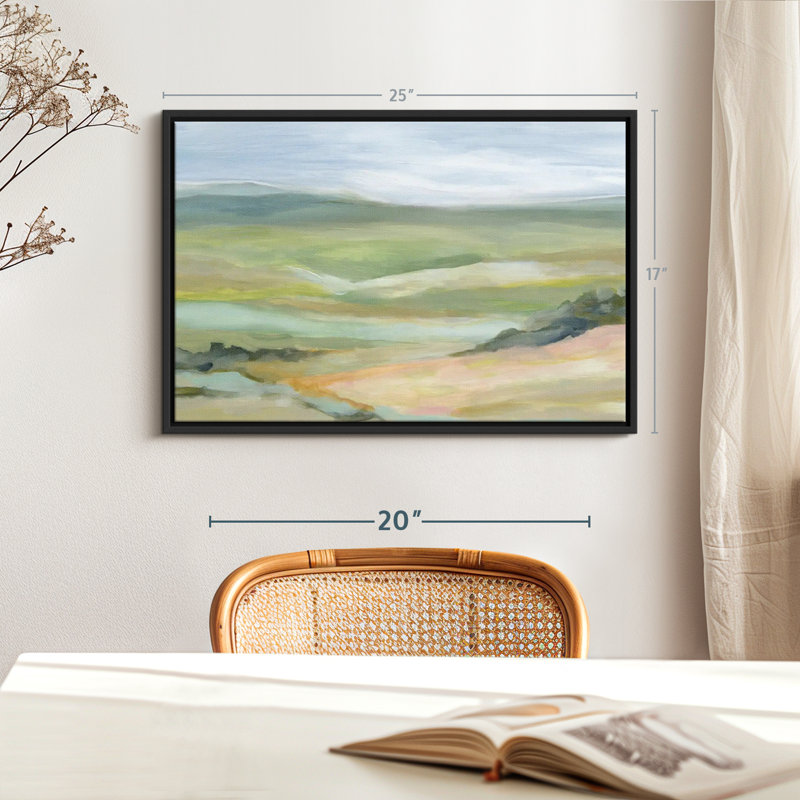 Vast River Valley Canvas Print, 17" H x 25" W