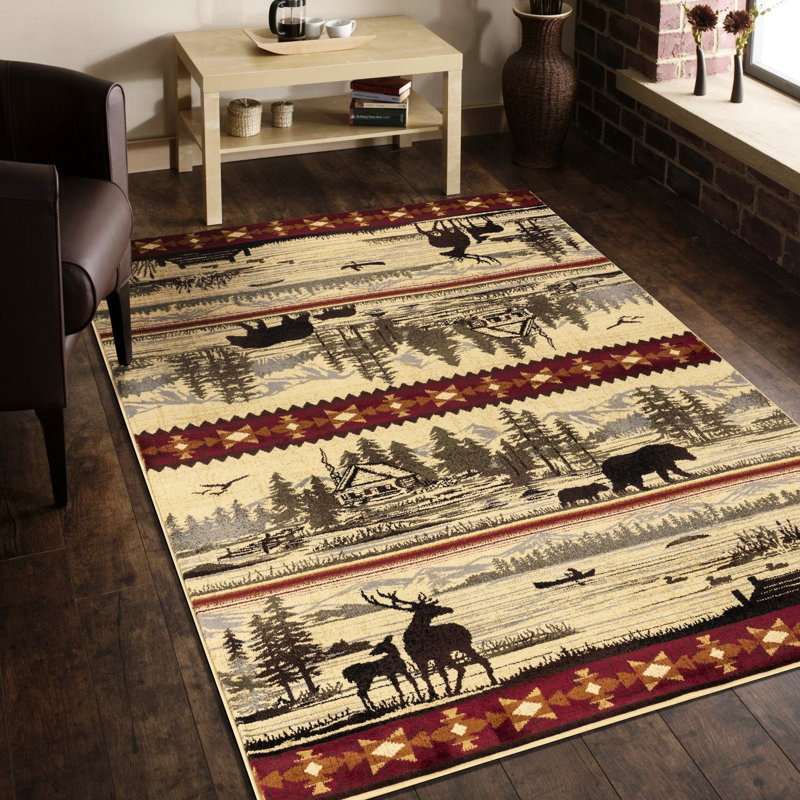 10 pi. 3 po Tapis X 7, crème, polypropylène, teinté, rehausse l'espace de vie dans le pavillon, convient aux animaux de compagnie