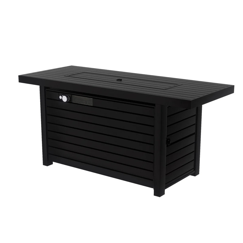 Abrionna Hidden-tank Rectangular Steel Fire Pit Table