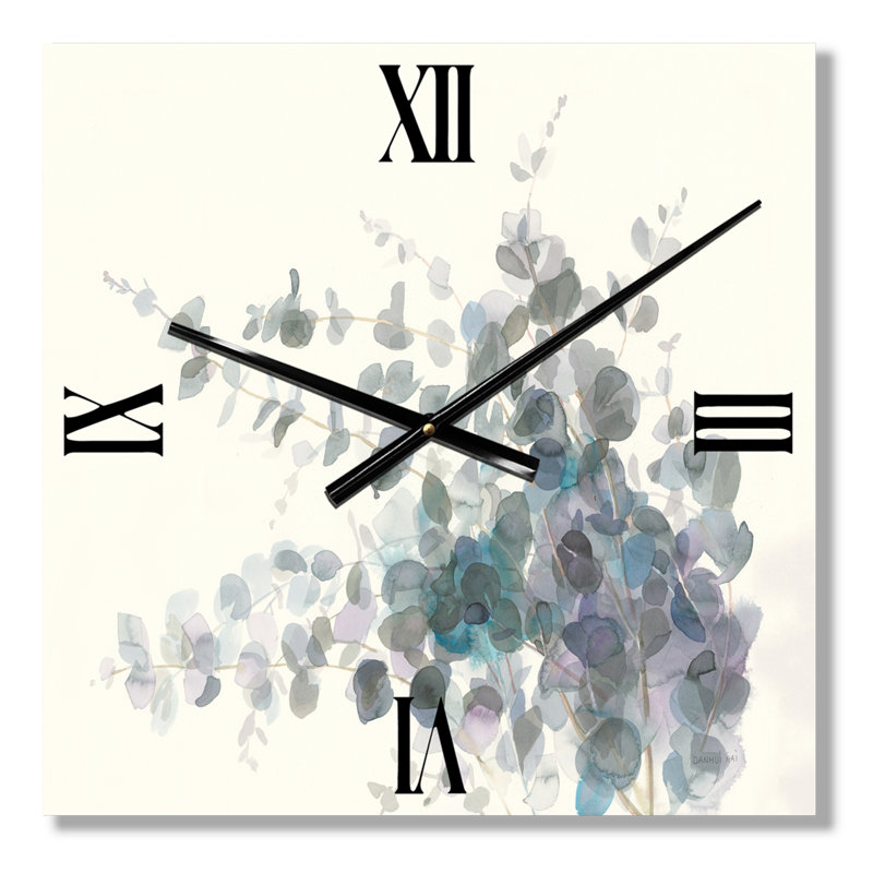 Aquarelle grise II - horloge murale traditionnelle, Grand