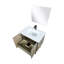 Meuble-lavabo rustique l 30 po x P 20 po avec plateau en marbre de culture et robinet en métal, miroir de 28 po-959022264