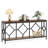 Très longue table d'appoint 70,86 po, console 2 niveaux-209094327