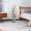 Arbre de Noël illuminé 2 pi avec base en pot, 30 lumières DEL blanc chaud, 189 branches en PE + PVC, 3 pommes de pin, petit plateau de table / entrée / décoration intérieure-406000833