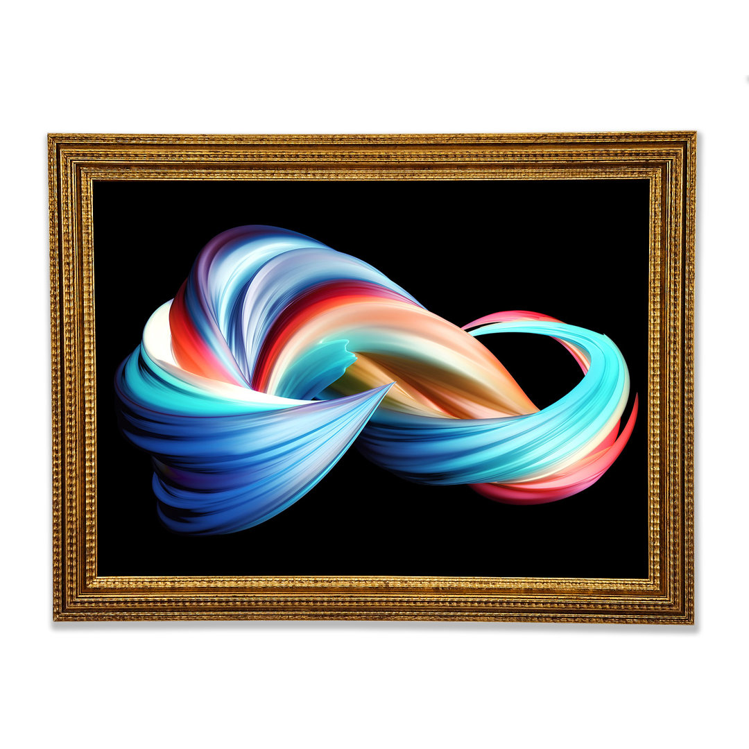 Gerahmtes Leinwandbild Swirling Jet Of Colours