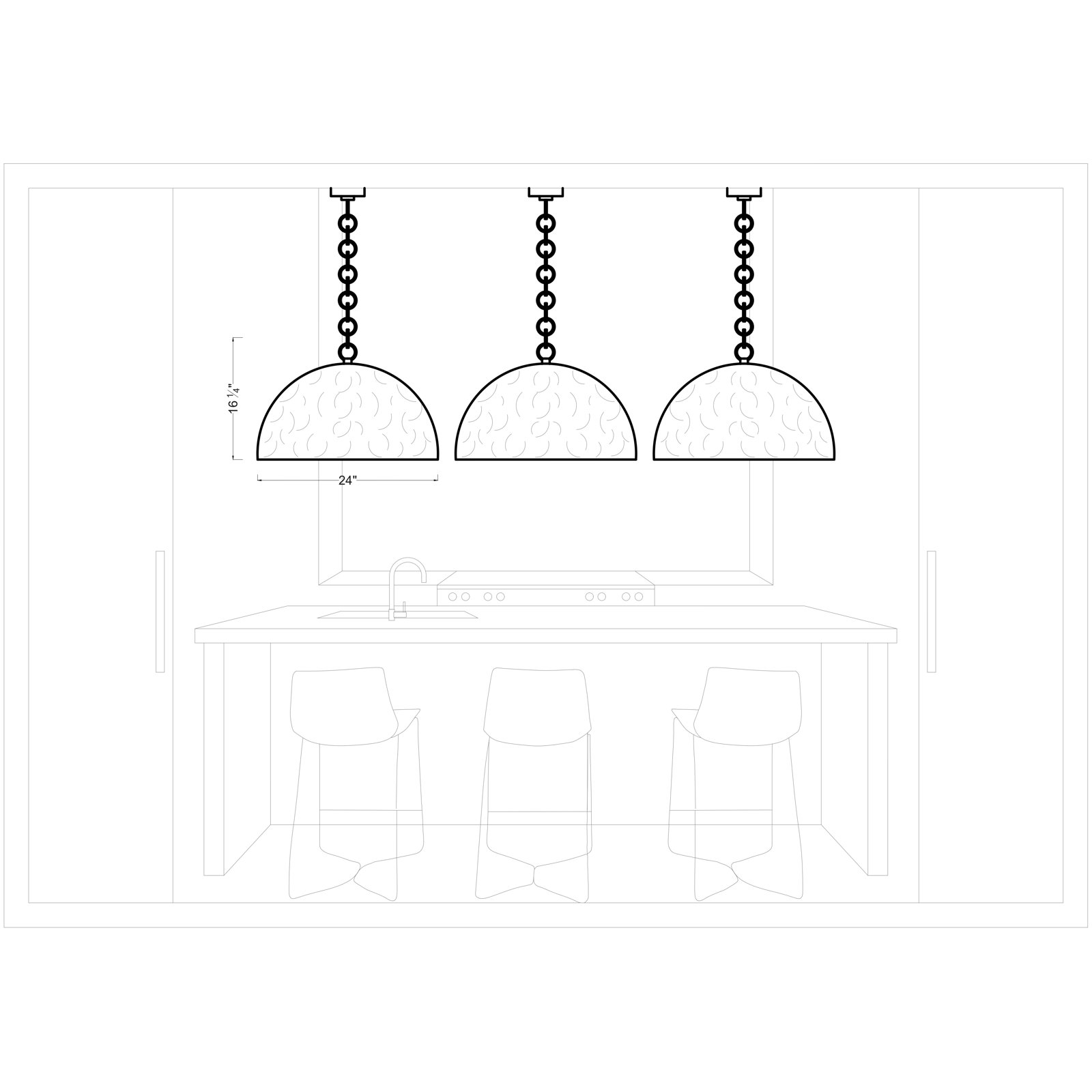 Neri Single Light Dome Pendant, Aged Iron