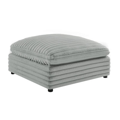 Jenny Plush Polyester 40 In. Square Ottoman