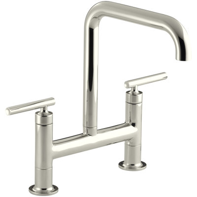 Purist Two-Hole Deck-Mount Bridge Kitchen Sink Faucet