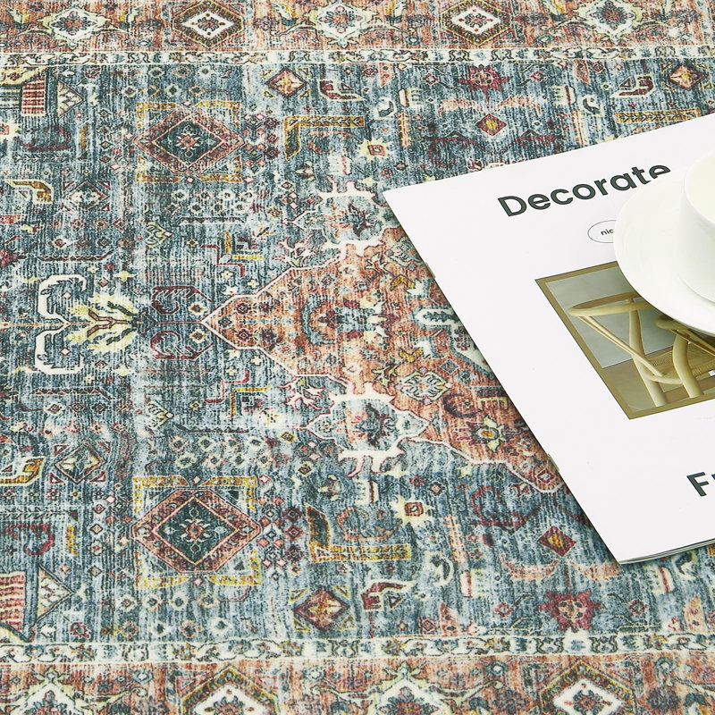 Abstract Machine Printed Area Rug, Rectangle 120 x 170 cm
