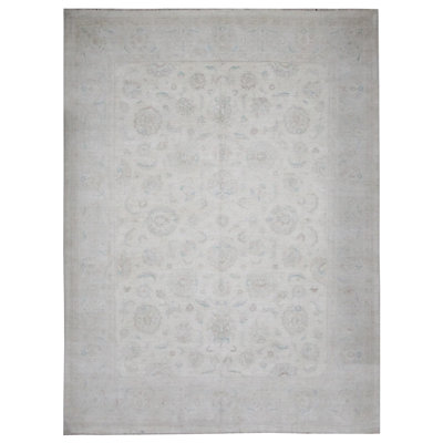 Davey Hand Knotted 9x12 Ivory Rug
