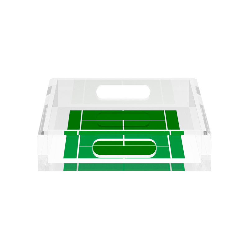 Plateau de tennis rectangulaire en acrylique, 2" H x 12.5" W x 7.75" D