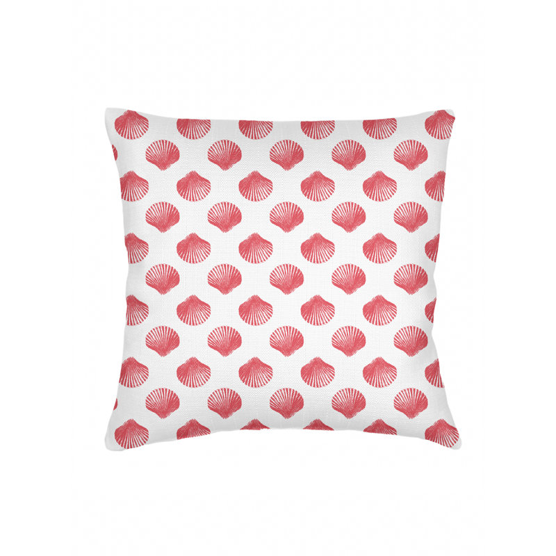 Coussin en lin rouge corail 26x26