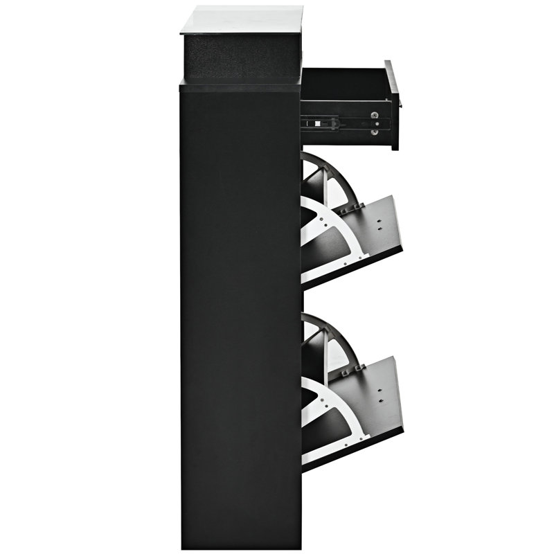 Armoire à chaussures Theonita, Noir