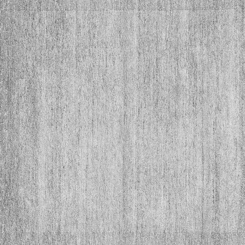 Tapis gris en laine / polyester tissé à la machine Mey Mey, Carré 4 pi