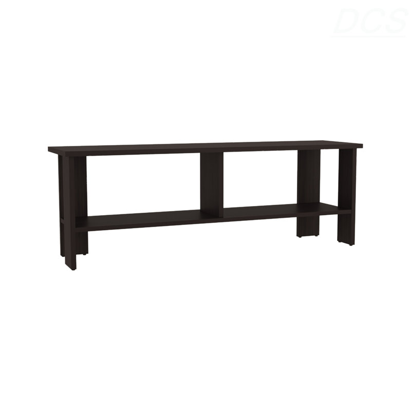 Meuble télé avec 2 tablettes, meuble télé, Chêne foncé