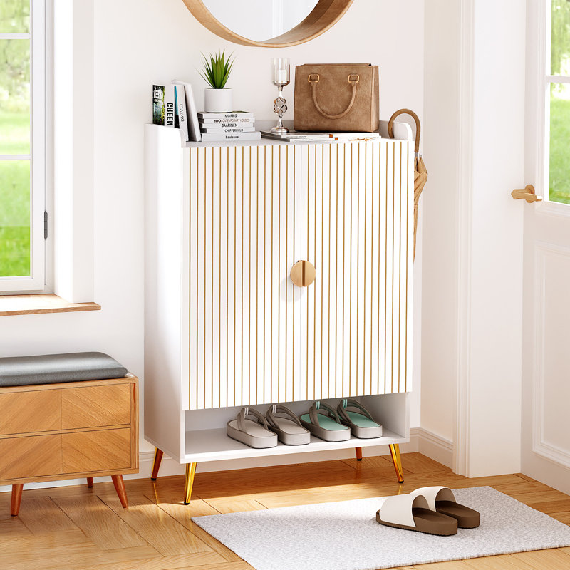 Armoire de rangement pour chaussures, Blanc