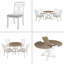 Ensemble de table de salle à manger 5 pièces avec table à rallonge et 4 chaises rembourrées-1161522472-1161522475