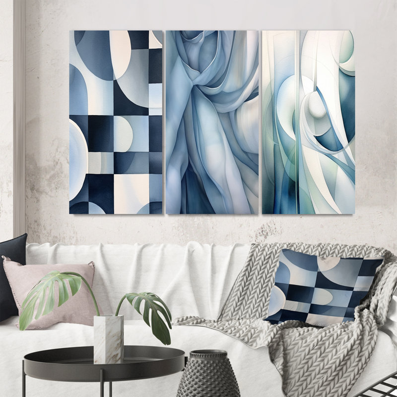 «Essence Of Simplicity», 3 pièces sur toile, Toile tendue, H 28 po x l 36 po