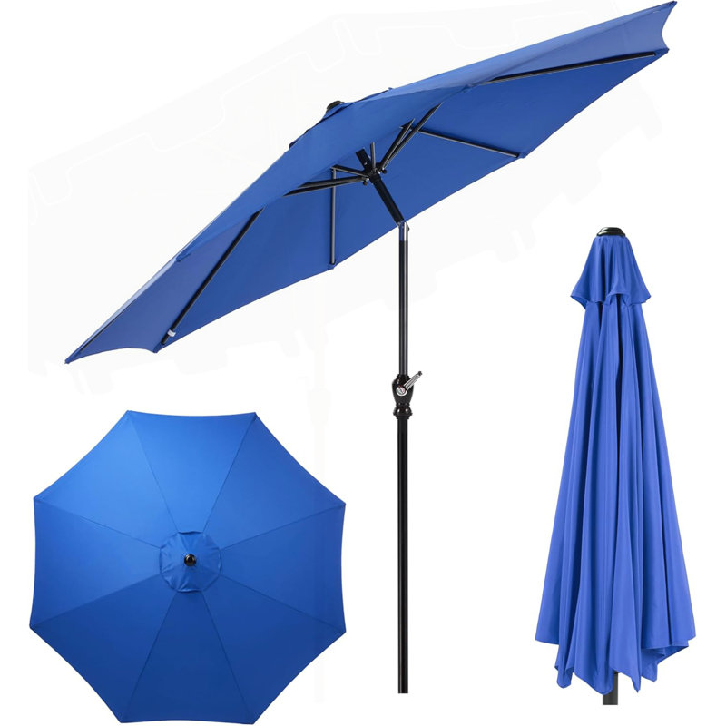 Parasol d'extérieur 9 pi 9 pi, Bleu