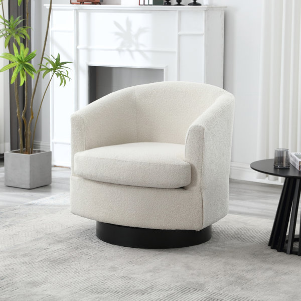 Mercer41 Izar Upholstered Swivel Barrel Chair & Reviews | Wayfair