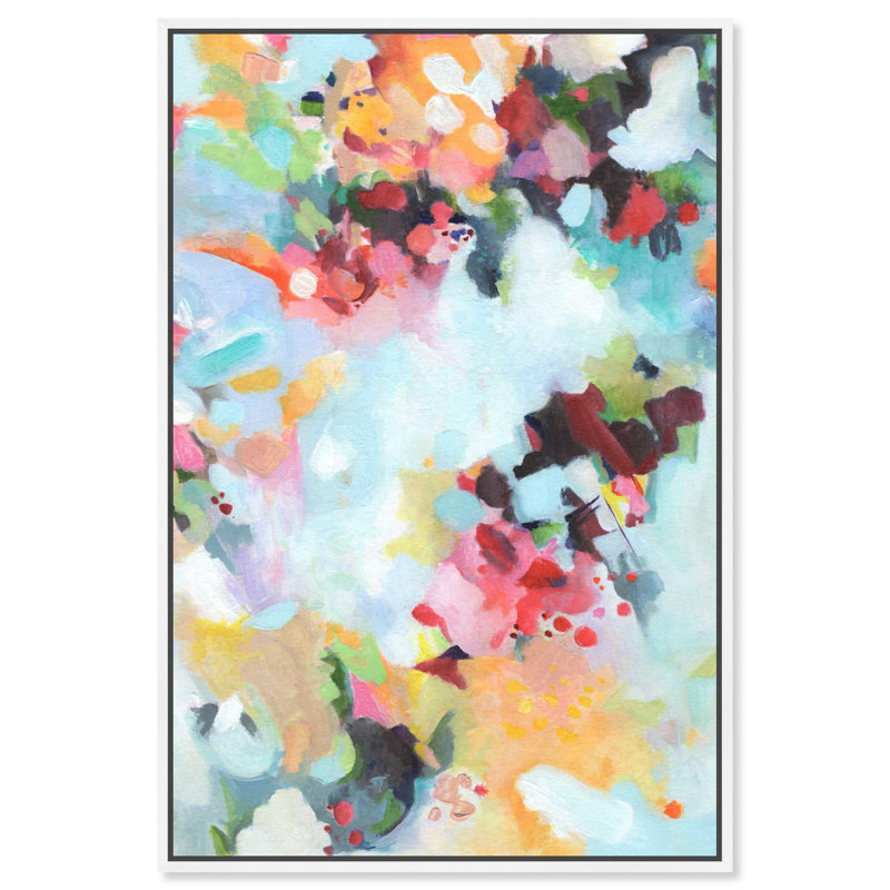 Art Remedy, toile abstraite côtière, jeu de lumière, Cadre flottant blanc, H 16 po x l 11 po