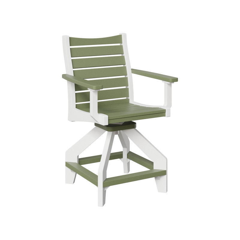 Chaise de comptoir pivotante Berlin Gardens Bristol, Blanc / Sauge