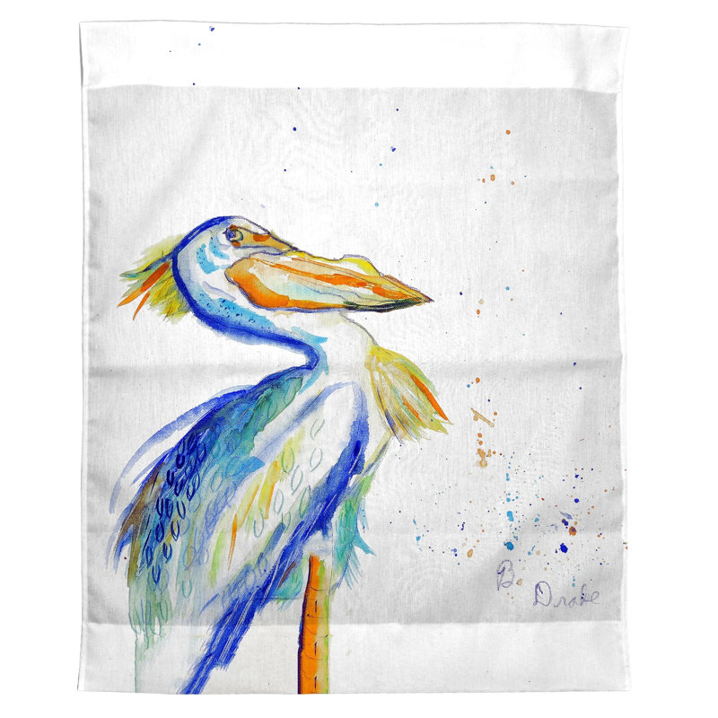 Suspension murale pelican en polyester en aquarelle
