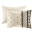 Housse de couette 85% coton, 15% lin avec garniture en chenille pour lit grand et multicolore