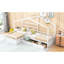 Lit plateforme simple avec 3 tiroirs, blanc - Construction solide et style-1379554102