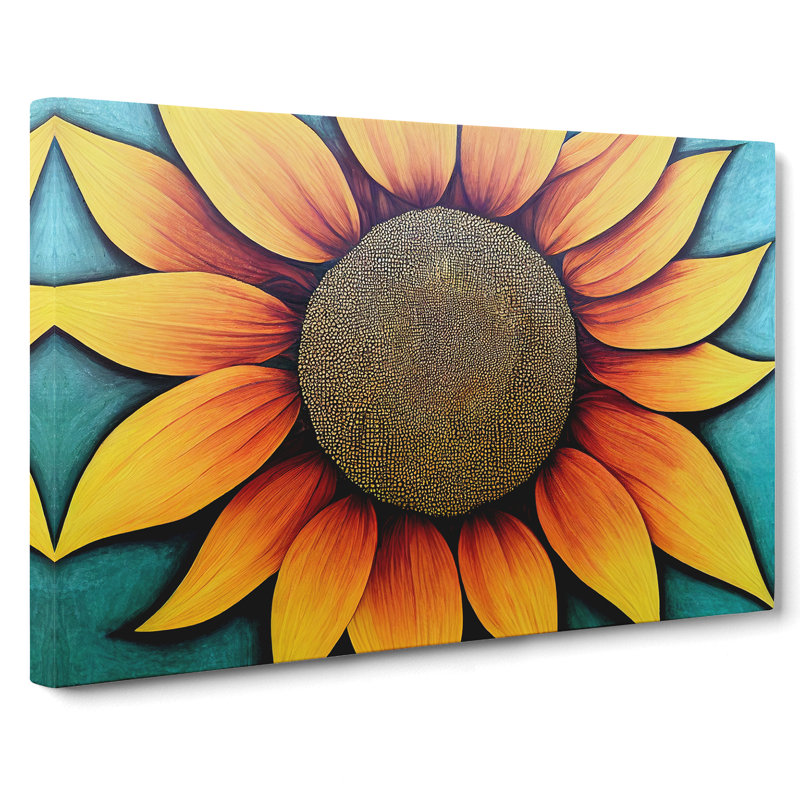 Mind Blowing Sunflower - Wrapped Canvas, 50cm H x 76cm W x 3cm D
