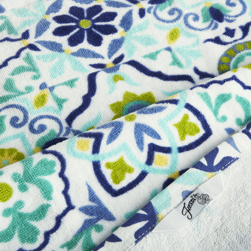 Ensemble de serviettes de cuisine Fiesta Worn Tiles, Bleu