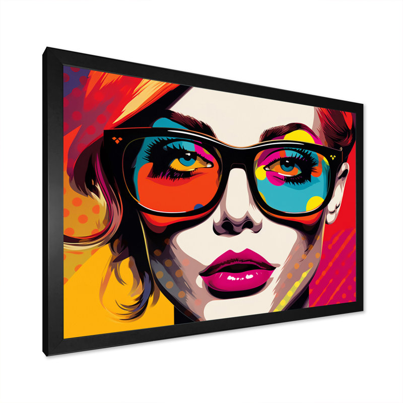 Pop Autoportrait I - impression, H 16 po x l 32 po x P 1 po, Cadre simple noir
