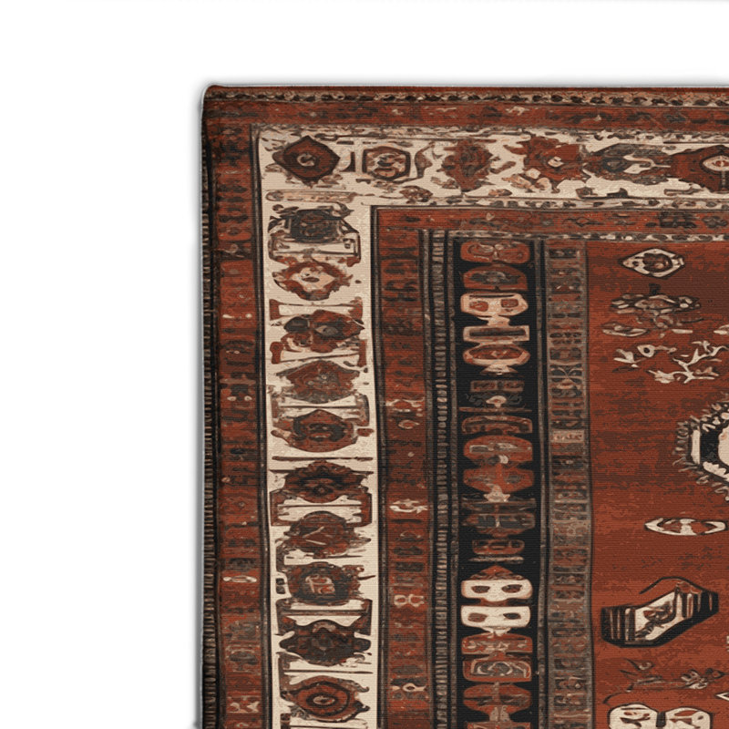 Tapis turc intérieur et extérieur brun, Rectangulaire 2 pi x 3 pi