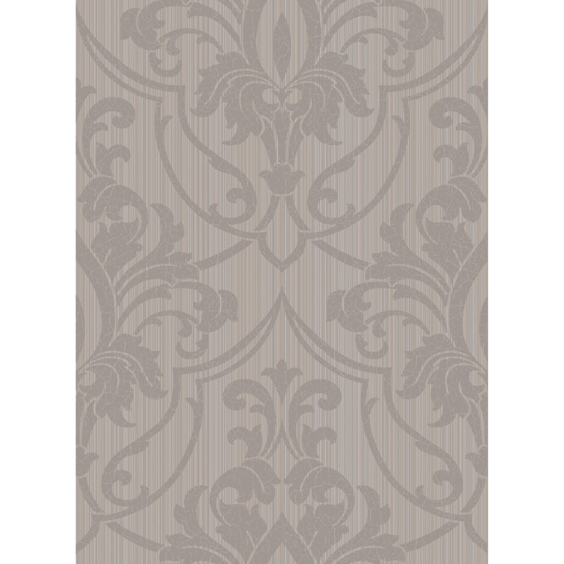 St Petersburg Damask Wallpaper Roll, Taupe