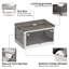 Boîte de rangement pliable, 5 ouvertures latérales empilables avec couvercle, roues, loquets de sécurité, poignées-12971096-12971078