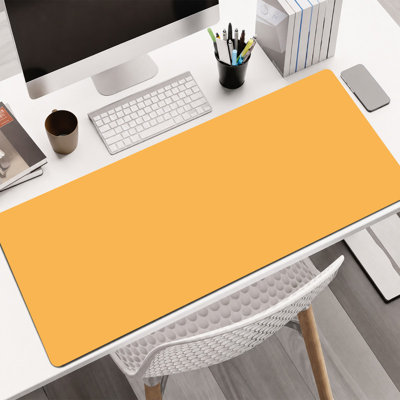  Rubber Mouse Pad, Smooth Microfiber Surface, Non-Slip Base, Rounded Edge Decorative Mouse Mat for Office & Gaming,16×36 Inch ,Solid Lime Green Motif