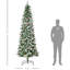 Arbre de Noël artificiel 7,5 pi avec 350 lumières à DEL, 1075 pointes, pin, baies rouges, branches luxuriantes de 7,5 pieds, branches réalistes, magnifique