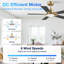 Ventilateur de plafond intérieur / extérieur de 42 po à 5 pales avec lumière DEL, télécommande et commande vocale via Alexa, à intensité variable-875306560-875306566-875306575