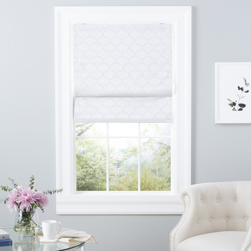Store romain occultant Montague Trellis, Blanc, L 31 po x L 64 po