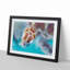Green Sea Turtle in Abstract - Picture Frame Graphic Art Print on MDF-55736335-55736333