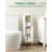 Bathroom Storage Cabinet, Corner Floor Cabinet with Shelves, Customized Door Opening Direction, Bathroom Organizer with Adjustable Shelf for Kitchen, Living, Toilet Paper Cabinets White-185352031-187817074